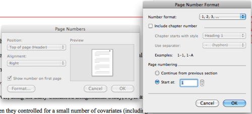add page numbers in microsoft word 2008 for mac